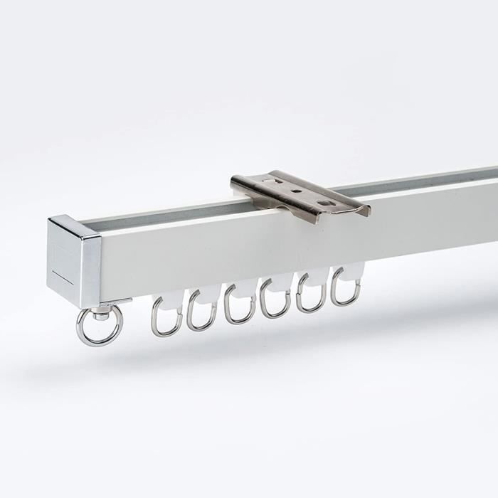 Rail De Rideau en Aluminium Rail pour Rideaux Kit Rail Rideaux