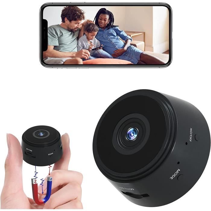 Caméra Espion WiFi 1080P HD - Mini Caméra Surveillance Intérieure/extérieure Avec Détection De Mouvement Et Vision Nocturne
