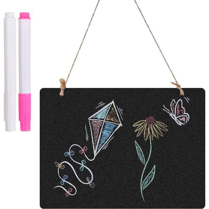 Lot De 3 Tableaux à Craie Noir En Bois - 20x30 Cm - Pour École, Restaurant, Décoration, Mariage, Fêtes
