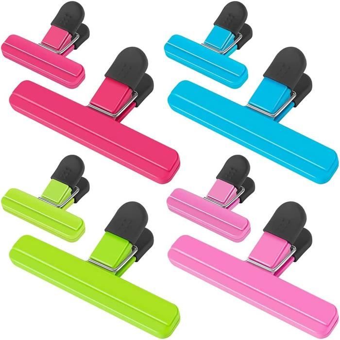 Lot De 4 Pinces De Fermeture Pour Sachets - 119 Mm, Acier Inoxydable, Pour Cuisine, Bureau, Rangement - 4