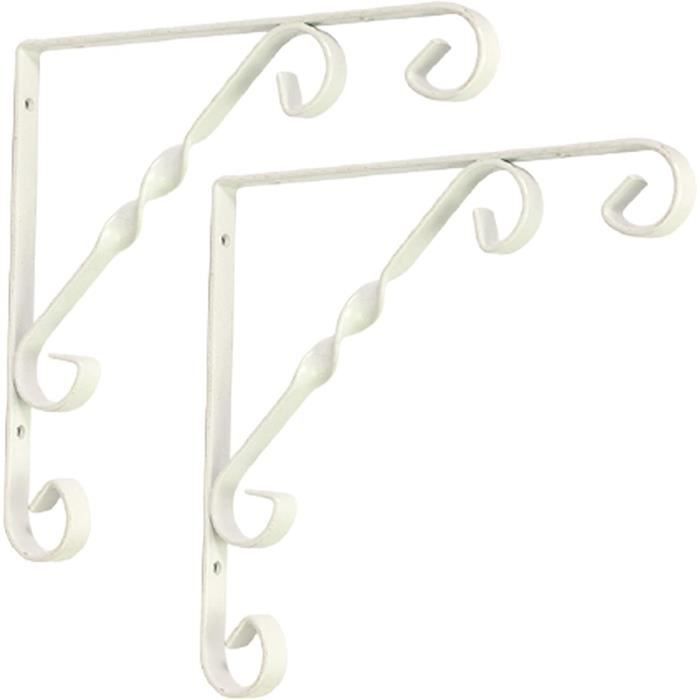 Relaxdays Lot De 4 équerres Murales, Fixations Pliables, Pour Le Mur Supports Metal Hxlxp 11x3x20 Cm Noir 91258778