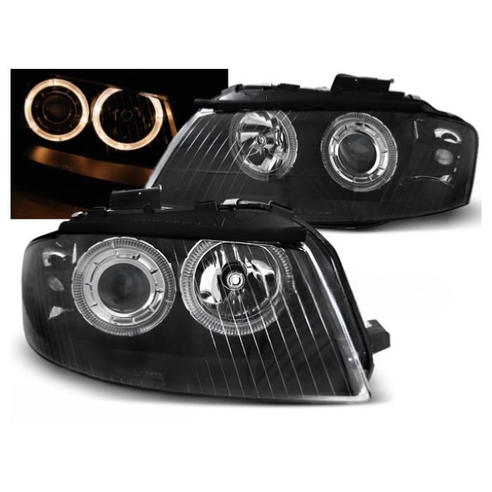 Paire de feux phares Audi A3 8P de 2003 a 2008 angel eyes noir-27360990