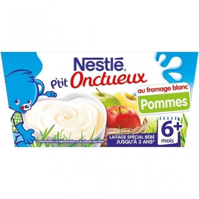 Nestle P Tit Onctueux Au Fromage Blanc Pommes 6 Mois Par 4 Pots De 100g Lot De 8 Soit 32 Pots Cdiscount Au Quotidien