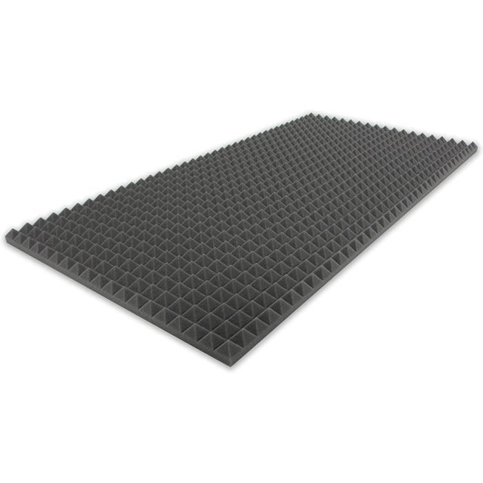 Panneaux Mousse Acoustique Pyramidale 100x200x8cm - Autocollant - Isolation Studio & Salle De Jeux