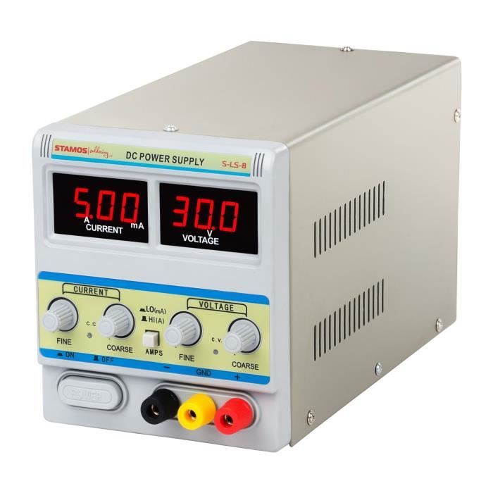 Bloc D Alimentation 2 Ecrans Led 0 30v 0 5a Dc 3 Connecteurs 150w 265x135x155cm Intensite Reglable Stamos Welding S Ls 8 Prix Pas Cher Cdiscount