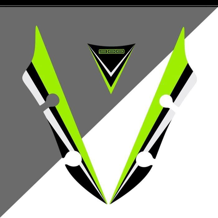Autocollant Protection Réservoir Moto Z900 2021-2024 - Anti-rayures, Antidérapant, étanche, Vert (x4)