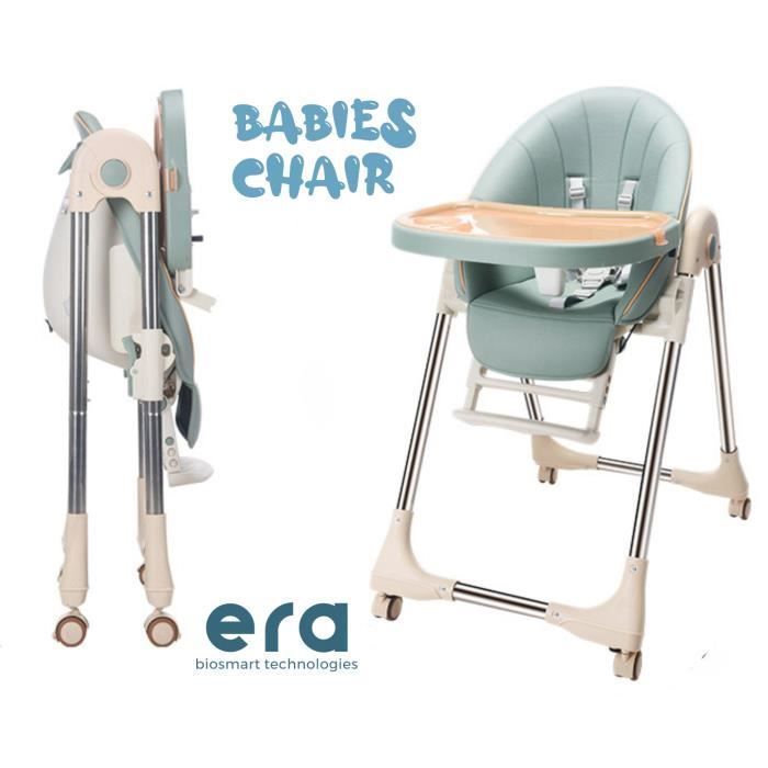 Chaise Haute Plateau A Roulette Reglable Evolutive 0 A 5 Ans Multi Positions Compacte Housse En Cuir Impermeable 5 Point D Attache Cdiscount Puericulture Eveil Bebe