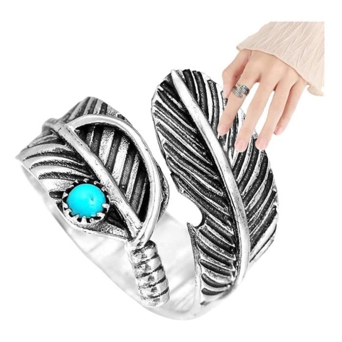 Bague plume cheap argent ajustable