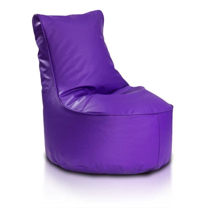 fauteuil assise poire seat l cuir écologique violet