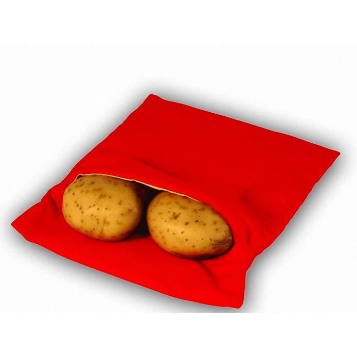 Cook Tatoes Sac pour Pommes de Terre au Four Micro Ondes Rouge 2 x