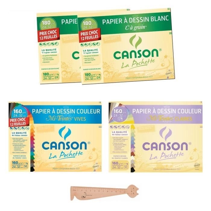Pochette canson couleur vive discount