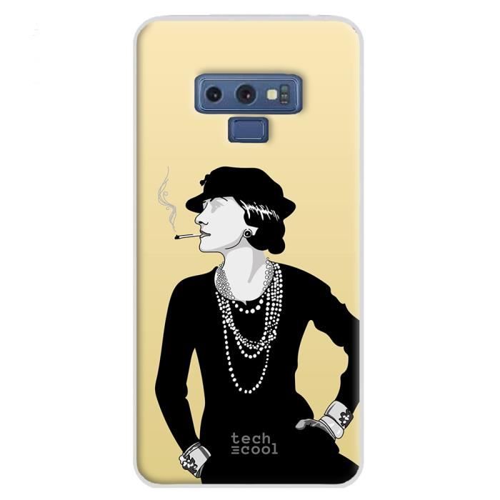Coque pour Samsung Galaxy Note 9 TPU Silicone Coco Chanel fondo ...