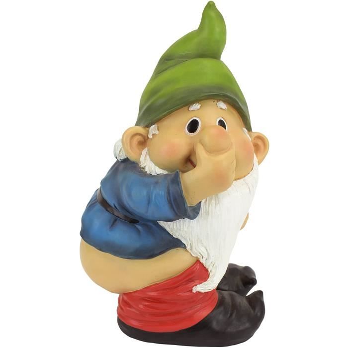 Statue de Nain de Jardin en Résine | Décoration de Gnomes pour Jardin et Extérieur