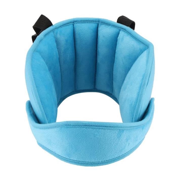 Support Tête Bébé Réglable - Oreiller Voyage Siège Auto Et Poussette - Bleu