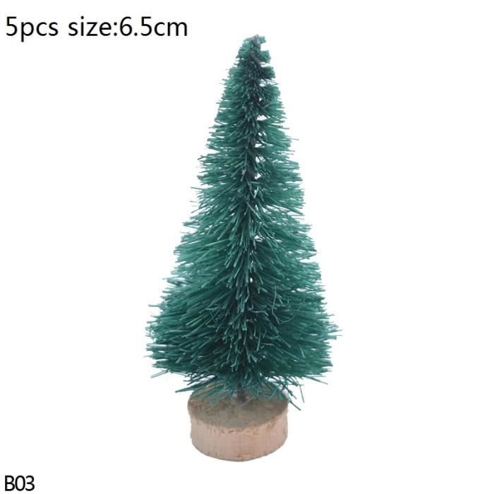 Sapin De Noël Décoratif Miniature Oshhni – 30 Cm En PVC Et Lin – Orné De Flocons De Neige – Pour Bureau Ou Maison - 8