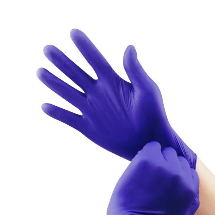 Gants Jetables Nitrile ABENA - Lot De 10 Boîtes De 1000, Taille L, Sans Latex, Sans Poudre, Usage Alimentaire