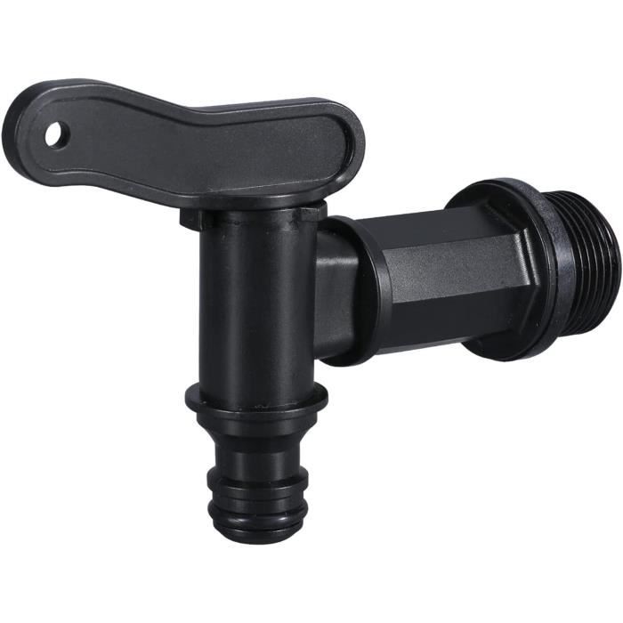 2 Robinets Pour Cuve Eau Plastique - Adaptateur IBC 3/4" Avec Ruban PTFE - Récupérateur Eau De Pluie