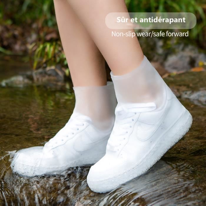 Couvre-Chaussures Imperméable Vélo - Réutilisable - Bande Réfléchissante - Protection Pluie Et Neige