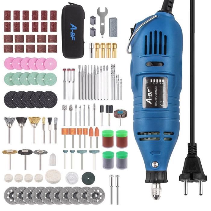 Kit Mini Perceuse Rotative Style Dremel 130W - Pour Bijouterie