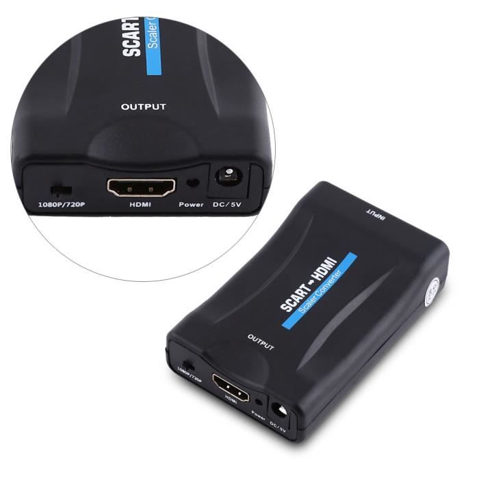 AMANKA Adaptateur Peritel HDMI, Convertisseur Peritel HDMI Vidéo Audio Adaptateur pour Sky HD AMANKA Adaptateur Peritel HDMI, Convertisseur Peritel HDMI Vidéo Audio Adaptateur pour Sky HD