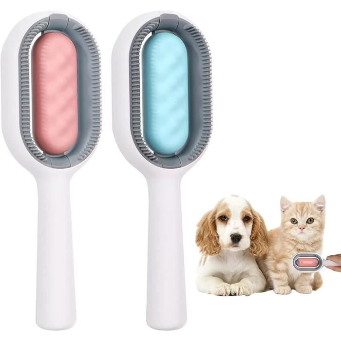 Brosse Sublim'Poils Activ'Pet - Pour Chiens Et Chats - Enlève Les Poils Morts Sans Irriter - Manche Ergonomique Antidérapant