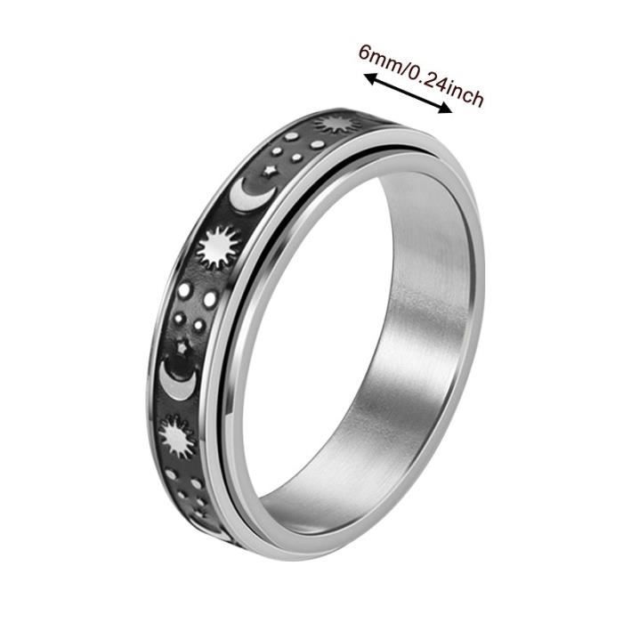 Bague Homme Acier Inoxydable Gravée HD MC - Style Punk Rock Moto, Cadeau Pour Lui