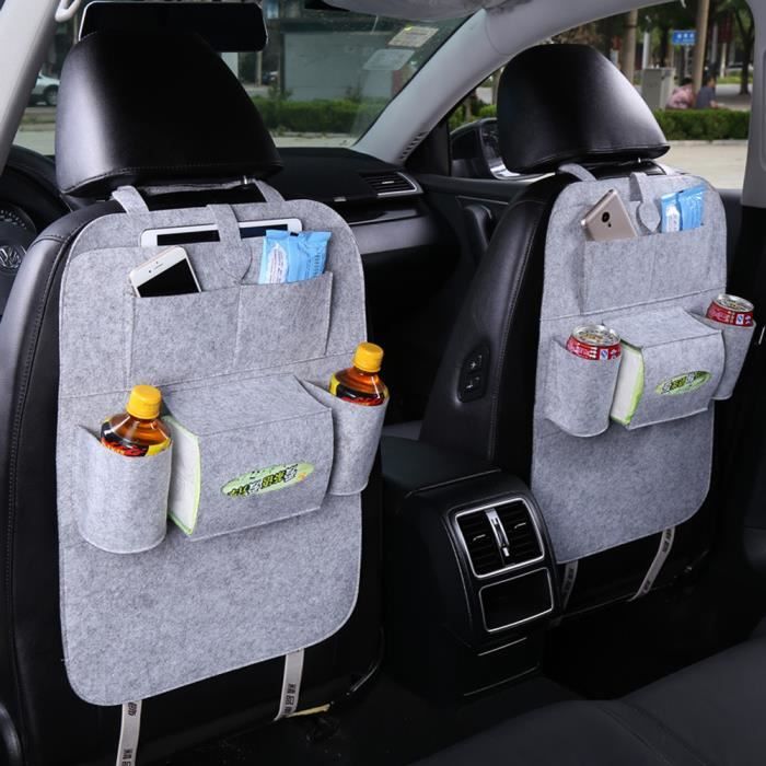 Housse de protection pour dossier de siège de voiture - VENTEO - Lot de 2  housses pour sièges arrière - Transparent et Imperméable - Dimensions 44 x