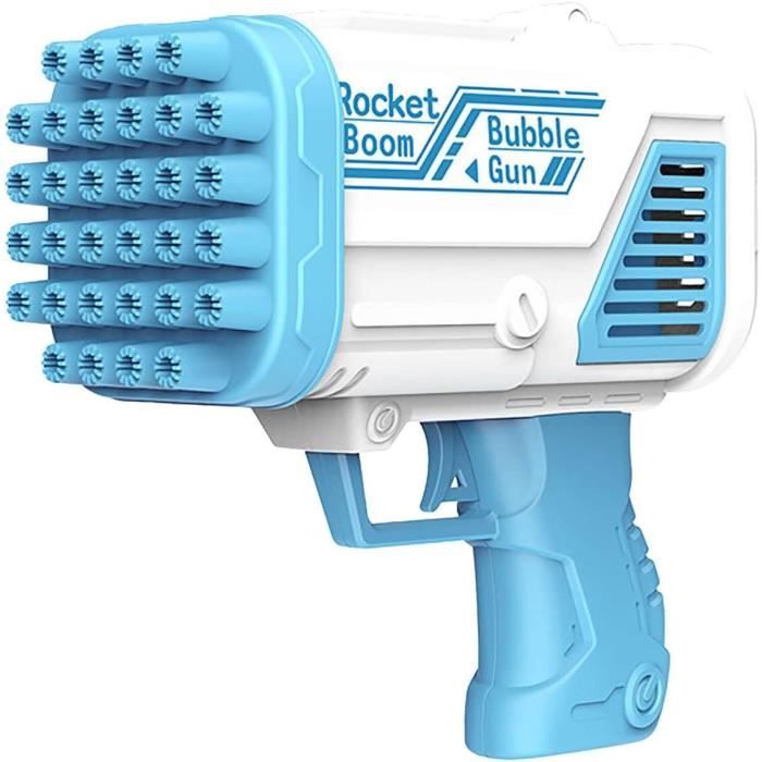 Bazooka Machine À Bulle Pour Enfant Pistolet A Bulles De Savon 36 Trous Rocket Cadeau Bubble