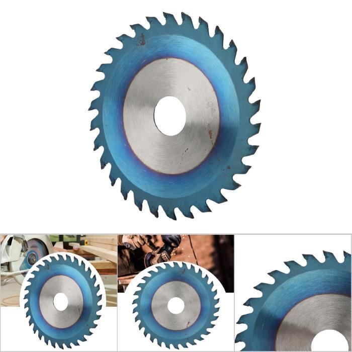 Lames De Scie Circulaire TCT 125mm Pour Meuleuse D'angle - Lot De 2 - Alésage 22,23mm - 3 Dents - Pour Bois, Stratifié, Placo