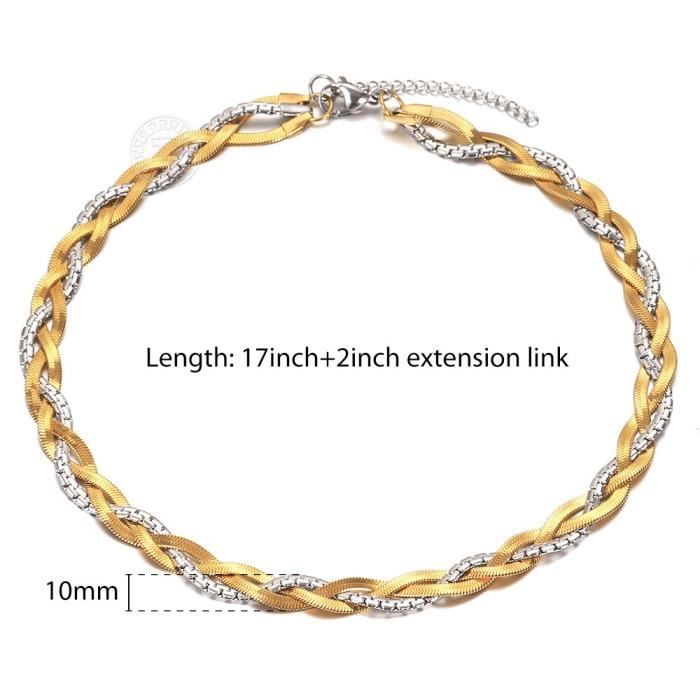 Chaîne plate 3mm tressé | Chaîne plate