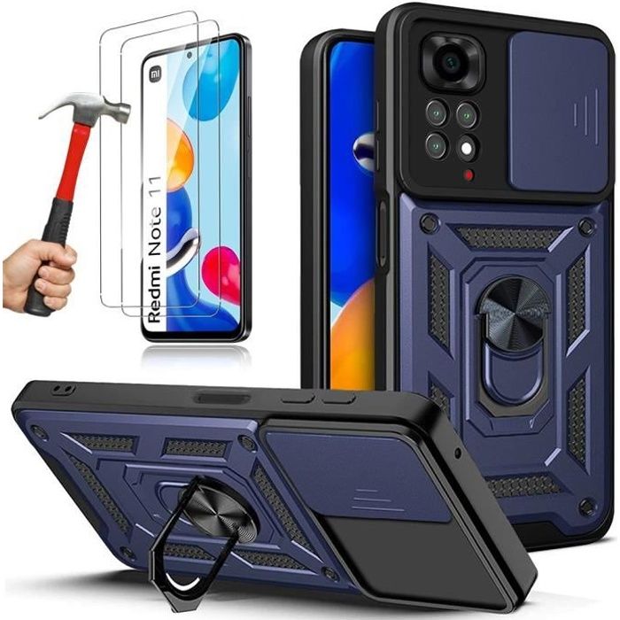 Miagon Coque TPU Souple Avec Support Pour Xiaomi Redmi Note 11, Fine, Protection Anti-chocs