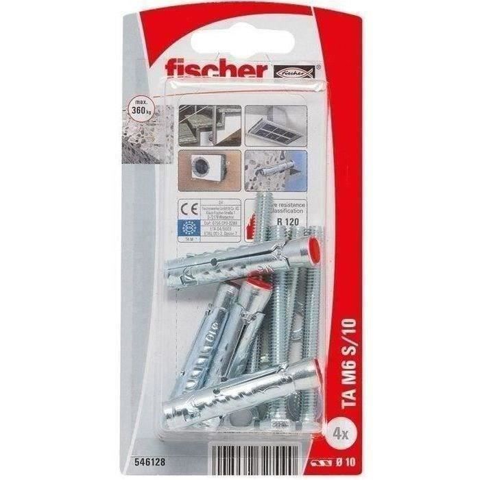 FISCHER - Cheville lourde ta m6s blister de 4