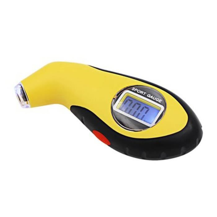 Jauge Pression Pneus Numérique 255 PSI - Manomètre 4 Unités Avec Éclairage Et Connexion Rapide