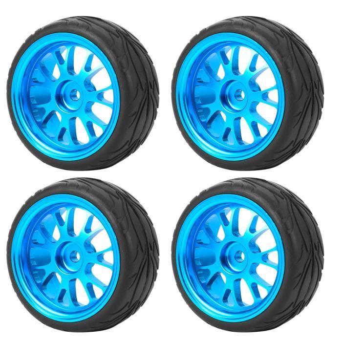 Pneus RC 125 Mm – Lot De 4 Jantes Maille Type Y Pour Voiture Télécommandée 1/10 – Adhérence Anti-dérapage, Robuste, Facile à Monter