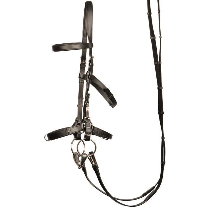 Meilleurs prix pour Caveçons cuir pour cheval Harry's Horse - noir - Cob