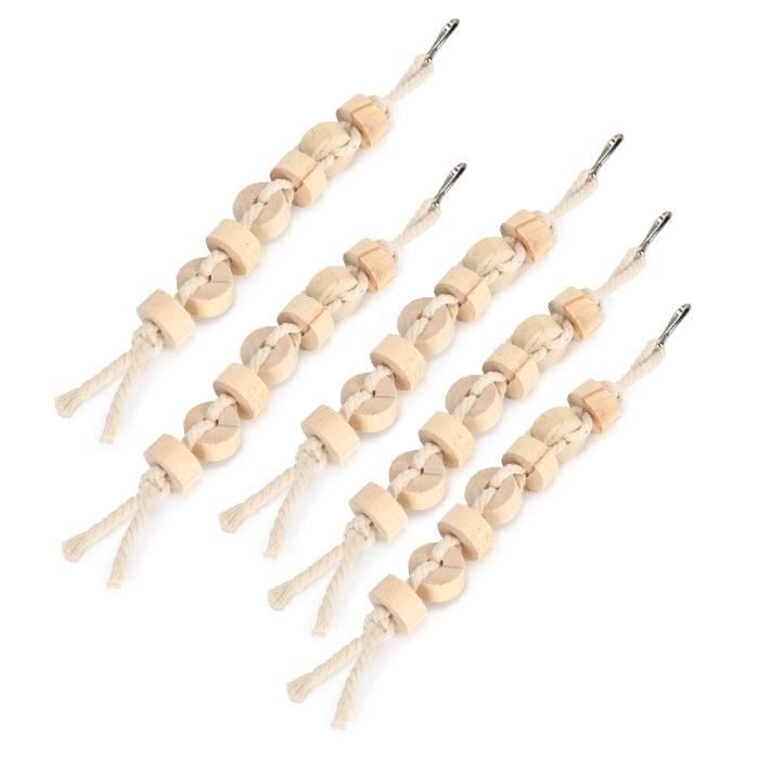 Kalsey Jouets D'oiseaux En Bois, Jouets De Perroquets, Jouet à Mâcher D'Oiseau, Jouet De Morsure De Cage De Perroquet, Jouet Oiseau Blocs De