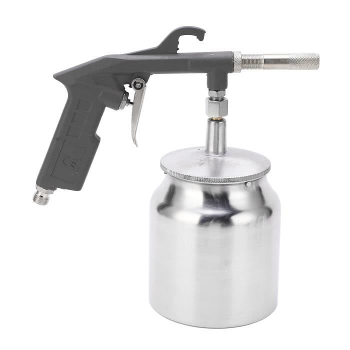Pistolet De Sablage à Air Comprimé - Sableuse Portable Avec Cuve 750 Cc - Pour Nettoyage, Dérouillage, Polissage, Applications De Revêtement - 9