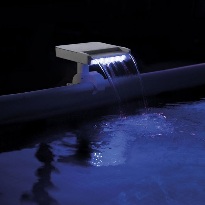 vidaXL Cascade Fontaine Piscine avec Lumières Led Cascade de Piscine Hors Sol