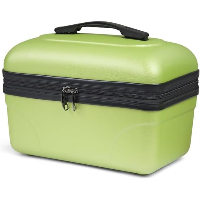 Vanity Rigide KINSTON – (ABS) - Vert - Grande capacité L 34,5 x H 20 x P 21 cm