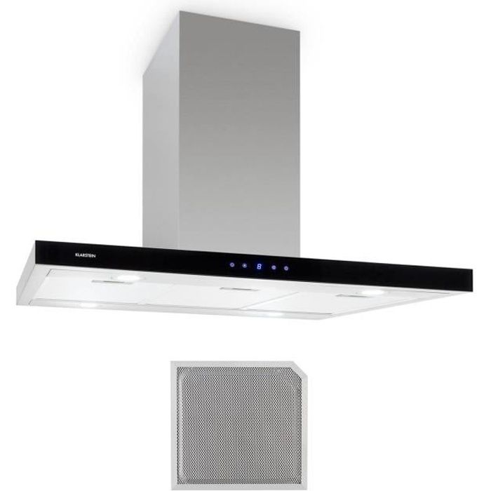 Klarstein Madonna Hotte Aspirante Ilot Decorative 90cm Filtre Recyclage D Air Evacuation 500 M H 73 Db Max Inox Achat Vente Hotte Cdiscount