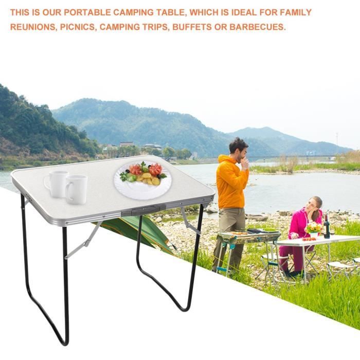 Table De Pique-Nique Pliante, Table De Pique-Nique Portable Avec 4 Porte-Gobelets, Tables De