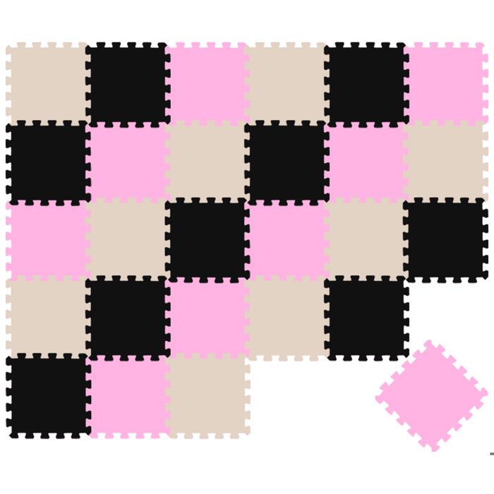 Tapis De Sol En Mousse Modulable - Carrés 30x30 Cm - Épaisseur 1 Cm - En Mousse EVA - Couleurs Assorties