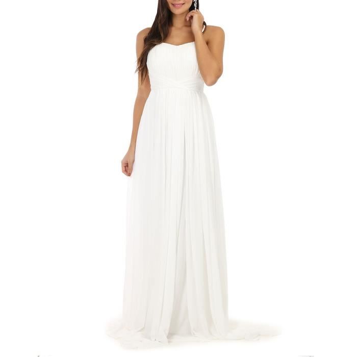 robe bustier blanche courte