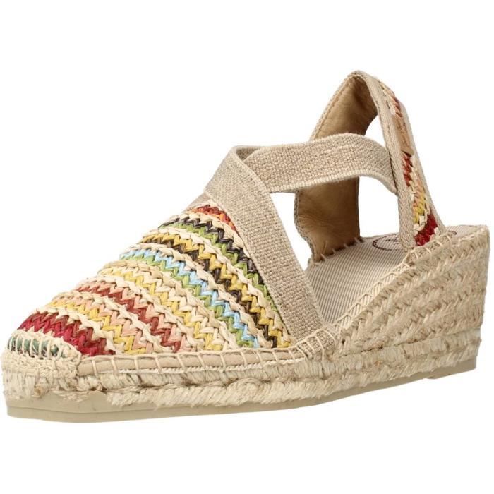 Toni Pons Norma – Espadrilles Femme Tissu Rayé Ultra Confortables Et Véganes, Semelle Jute 3 Cm