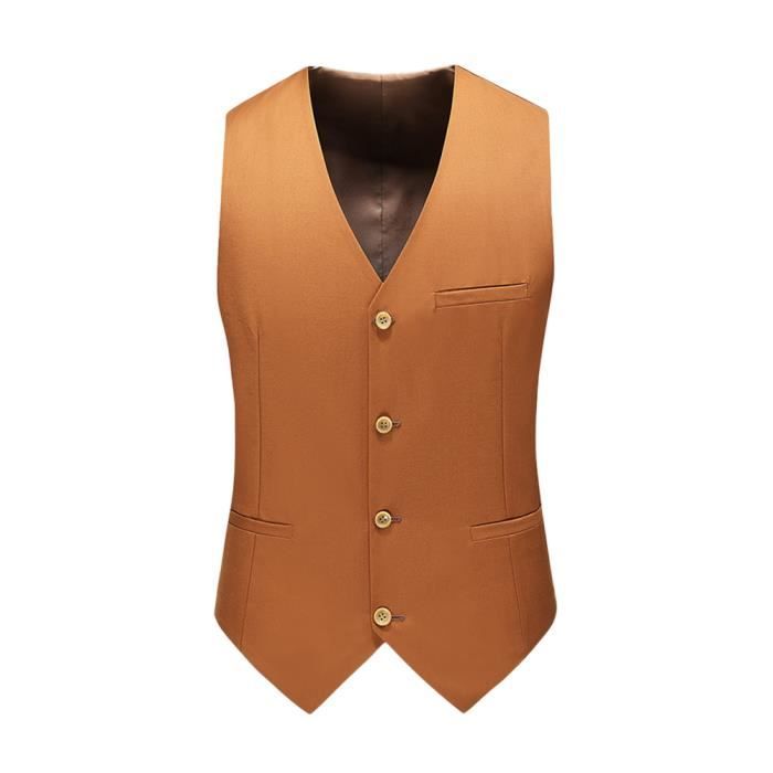 Homme Gilet de Costume Slim Fit Mariage Fete Formel Business Gilets Costume Classique Col en V Reguliere Casual Gilets Couleur M Couleur m Cdiscount Pret a Porter