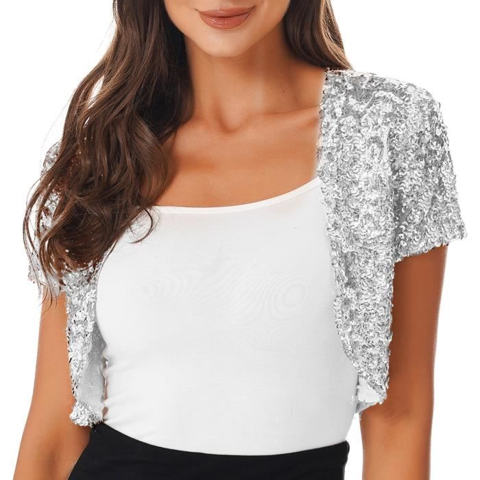 Bolero argenté sales mariage