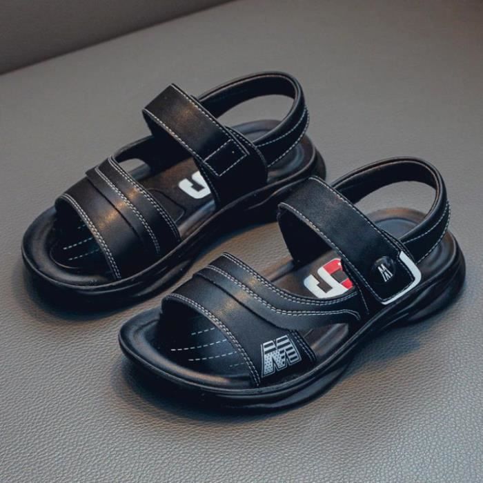 Sandales garçon cuir avec semelle antidérapante