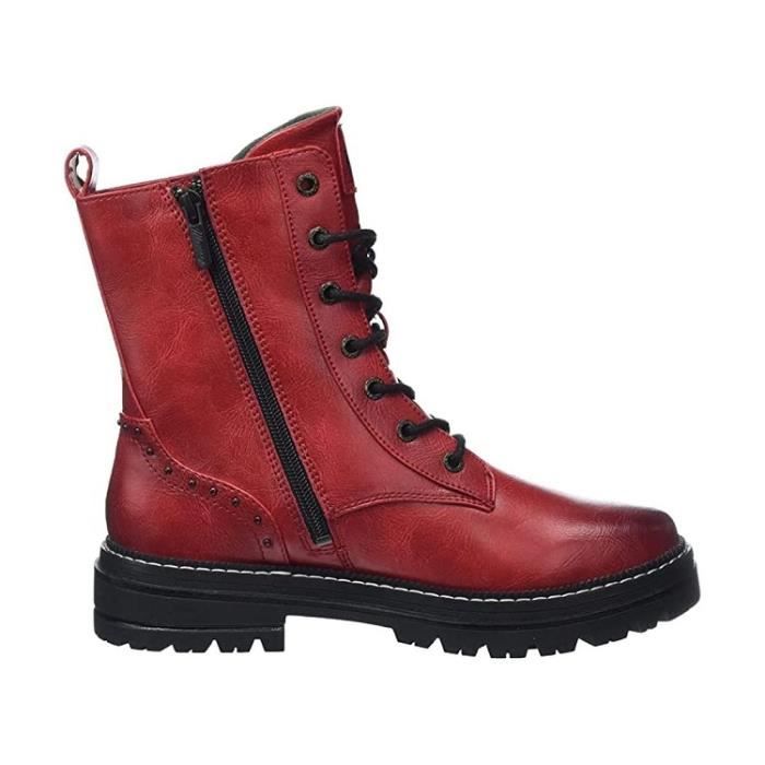bottes mustang rouge
