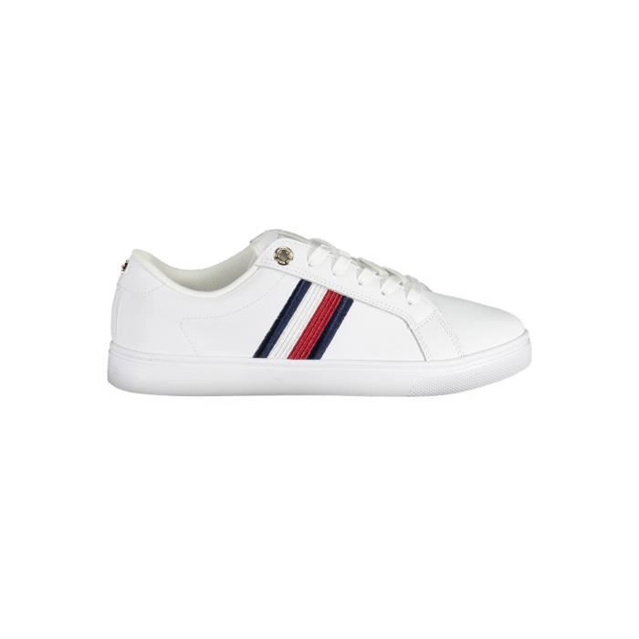 Tommy Hilfiger TOMMY HILFIGER Baskets Sneakers Femme Blanc Textile SF17188