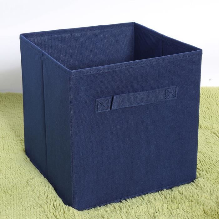 6Pcs Nonwoven Fabric Pliable Drawer Storage Bins Box Household Clothes
